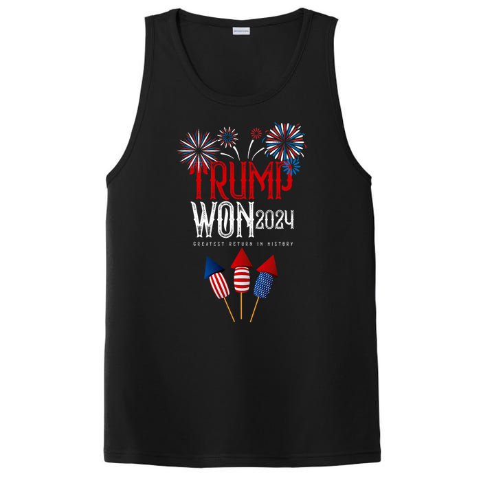 Donald Trump Won 2024 Election Inauguration PosiCharge Competitor Tank