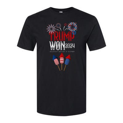 Donald Trump Won 2024 Election Inauguration Softstyle CVC T-Shirt