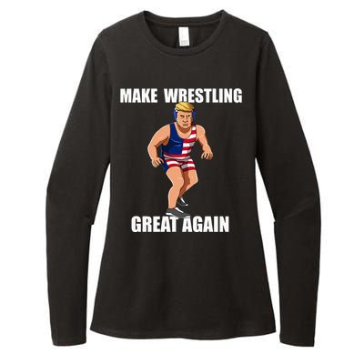 Donald Trump Wrestling Gift Womens CVC Long Sleeve Shirt