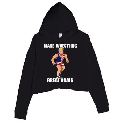 Donald Trump Wrestling Gift Crop Fleece Hoodie