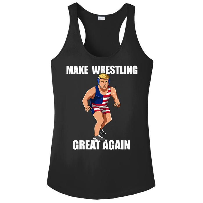 Donald Trump Wrestling Gift Ladies PosiCharge Competitor Racerback Tank