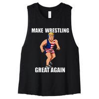 Donald Trump Wrestling Gift Women's Racerback Cropped Tank