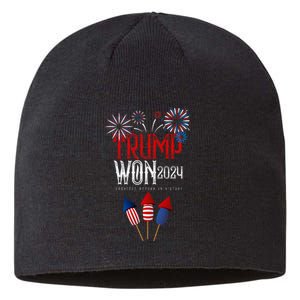 Donald Trump Won 2024 Election Inauguration Sustainable Beanie