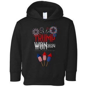 Donald Trump Won 2024 Election Inauguration Toddler Hoodie