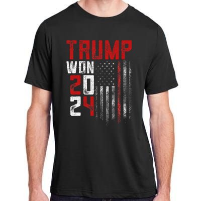 Donald Trump Won 2024 Election Inauguration Adult ChromaSoft Performance T-Shirt