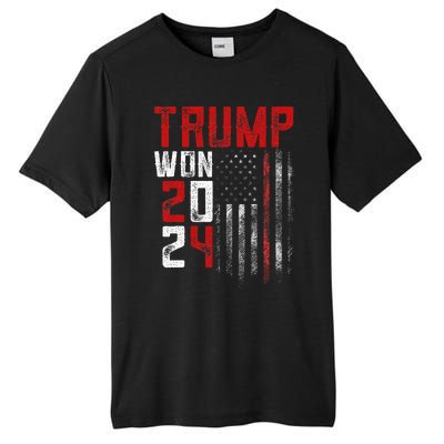 Donald Trump Won 2024 Election Inauguration Tall Fusion ChromaSoft Performance T-Shirt