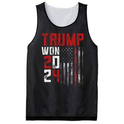 Donald Trump Won 2024 Election Inauguration Mesh Reversible Basketball Jersey Tank