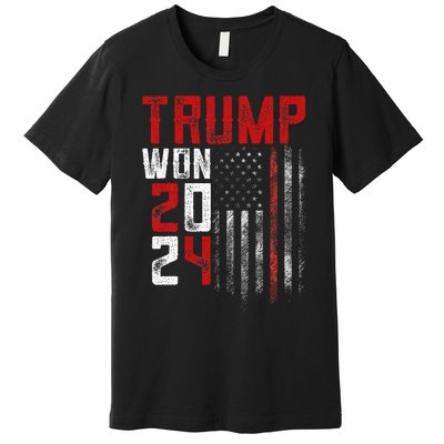 Donald Trump Won 2024 Election Inauguration Premium T-Shirt