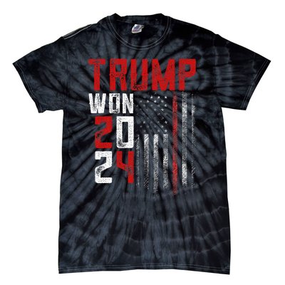 Donald Trump Won 2024 Election Inauguration Tie-Dye T-Shirt