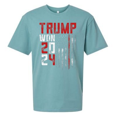 Donald Trump Won 2024 Election Inauguration Sueded Cloud Jersey T-Shirt