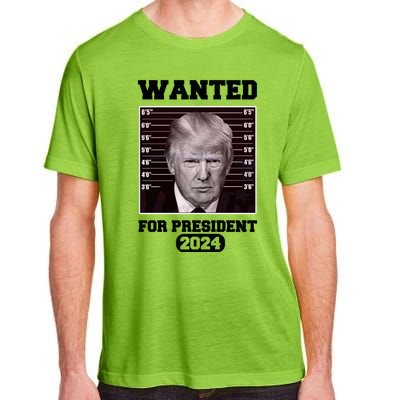 Donald Trump Wanted For President 2024 President Trump Mugshot Adult ChromaSoft Performance T-Shirt