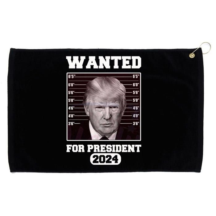 Donald Trump Wanted For President 2024 President Trump Mugshot Grommeted Golf Towel