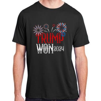 Donald Trump Won 2024 Election Inauguration Adult ChromaSoft Performance T-Shirt