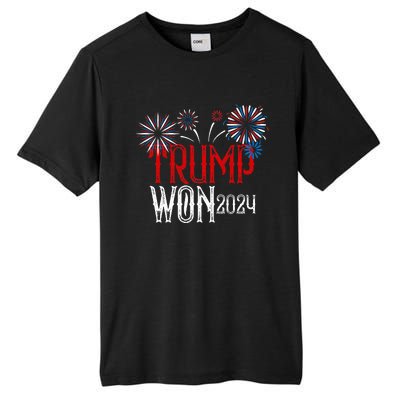 Donald Trump Won 2024 Election Inauguration Tall Fusion ChromaSoft Performance T-Shirt