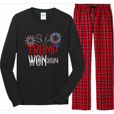 Donald Trump Won 2024 Election Inauguration Long Sleeve Pajama Set