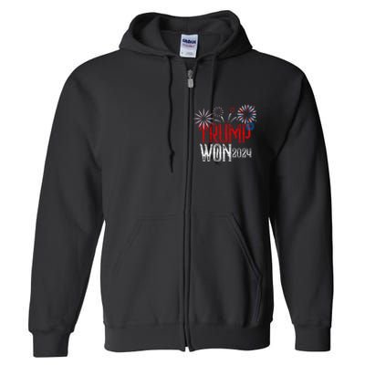 Donald Trump Won 2024 Election Inauguration Full Zip Hoodie