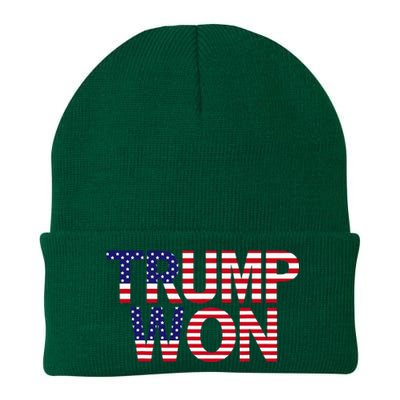 Donald Trump Won 2024 Election Republican Win Trump Won 2024 Knit Cap Winter Beanie