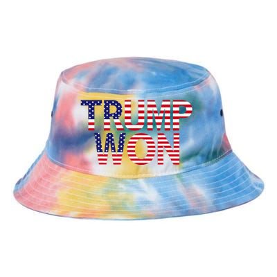 Donald Trump Won 2024 Election Republican Win Trump Won 2024 Tie Dye Newport Bucket Hat