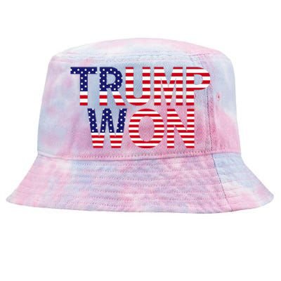 Donald Trump Won 2024 Election Republican Win Trump Won 2024 Tie-Dyed Bucket Hat