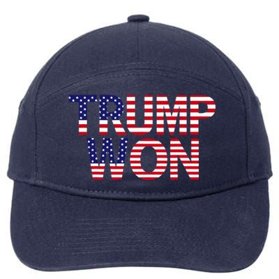 Donald Trump Won 2024 Election Republican Win Trump Won 2024 7-Panel Snapback Hat