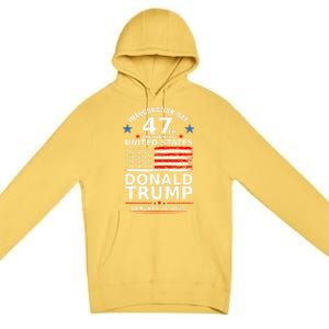 Donald Trump Won 2024 Usa Flag Election Inauguration Gift Premium Pullover Hoodie