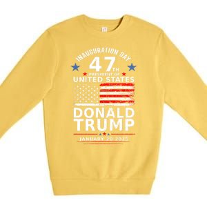 Donald Trump Won 2024 Usa Flag Election Inauguration Gift Premium Crewneck Sweatshirt