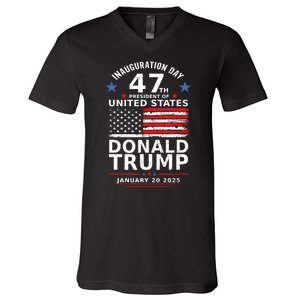 Donald Trump Won 2024 Usa Flag Election Inauguration Gift V-Neck T-Shirt