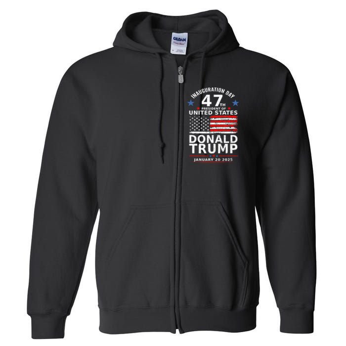 Donald Trump Won 2024 Usa Flag Election Inauguration Gift Full Zip Hoodie