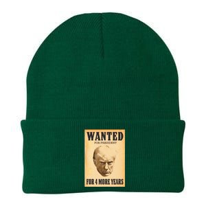 Donald Trump Wanted For President For 4 More Year Knit Cap Winter Beanie