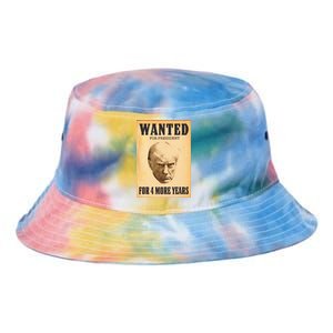 Donald Trump Wanted For President For 4 More Year Tie Dye Newport Bucket Hat