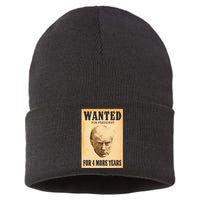 Donald Trump Wanted For President For 4 More Year Sustainable Knit Beanie