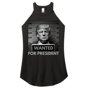 Trump wanted for President 2024 Trump Mugshot Women's Perfect Tri Rocker Tank