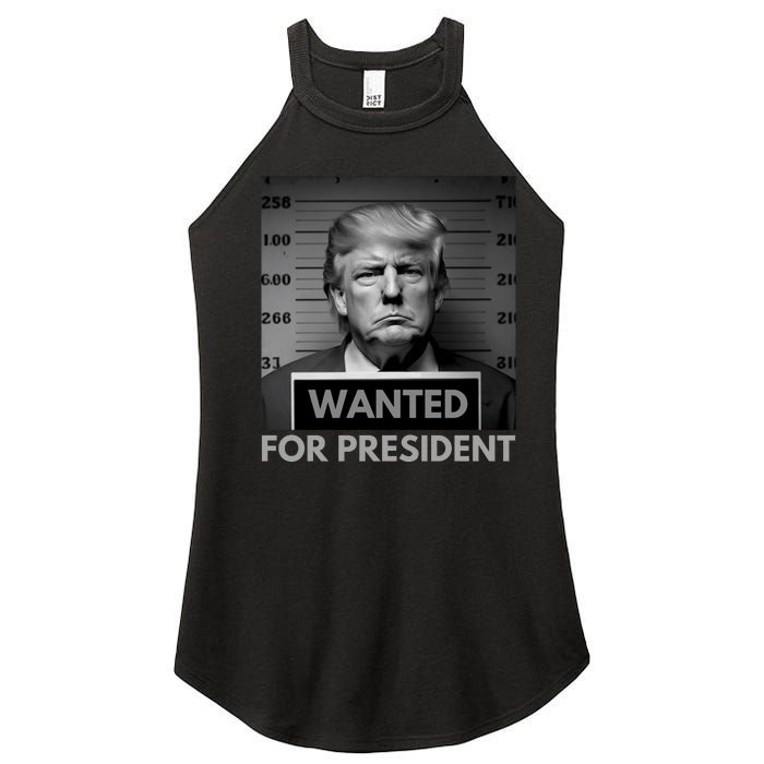 Trump wanted for President 2024 Trump Mugshot Women's Perfect Tri Rocker Tank