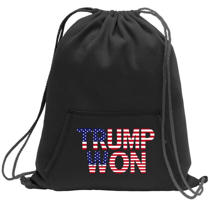 Donald Trump Won 2024 Election Republican Win Trump Won 2024 Sweatshirt Cinch Pack Bag