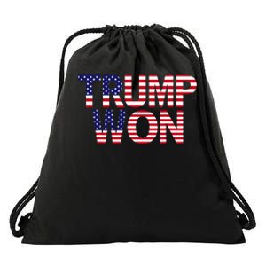 Donald Trump Won 2024 Election Republican Win Trump Won 2024 Drawstring Bag