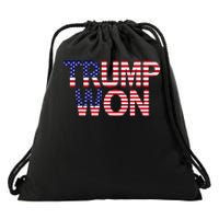 Donald Trump Won 2024 Election Republican Win Trump Won 2024 Drawstring Bag