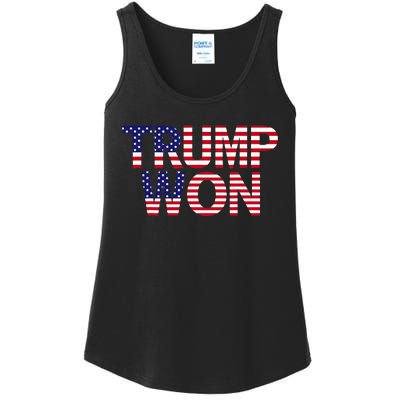 Donald Trump Won 2024 Election Republican Win Trump Won 2024 Ladies Essential Tank