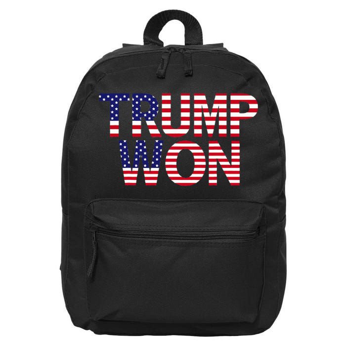 Donald Trump Won 2024 Election Republican Win Trump Won 2024 16 in Basic Backpack