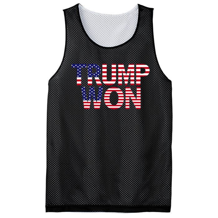 Donald Trump Won 2024 Election Republican Win Trump Won 2024 Mesh Reversible Basketball Jersey Tank