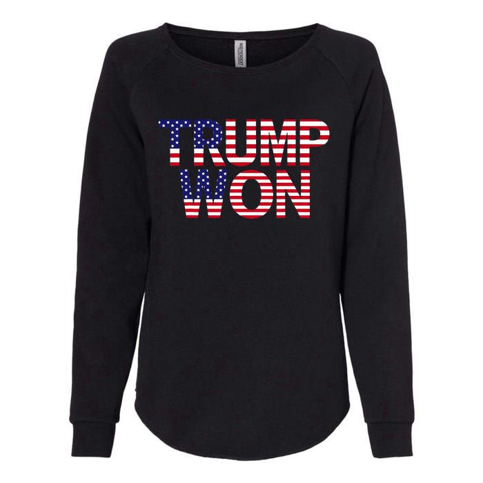 Donald Trump Won 2024 Election Republican Win Trump Won 2024 Womens California Wash Sweatshirt