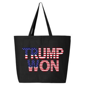 Donald Trump Won 2024 Election Republican Win Trump Won 2024 25L Jumbo Tote