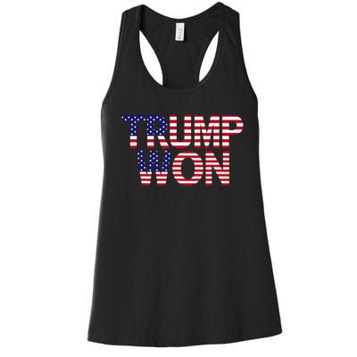 Donald Trump Won 2024 Election Republican Win Trump Won 2024 Women's Racerback Tank