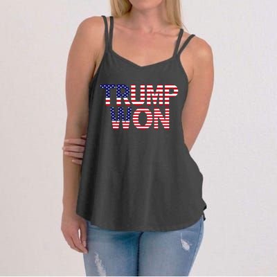 Donald Trump Won 2024 Election Republican Win Trump Won 2024 Women's Strappy Tank