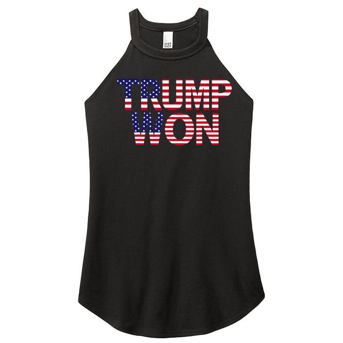 Donald Trump Won 2024 Election Republican Win Trump Won 2024 Women's Perfect Tri Rocker Tank