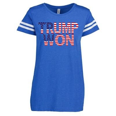 Donald Trump Won 2024 Election Republican Win Trump Won 2024 Enza Ladies Jersey Football T-Shirt