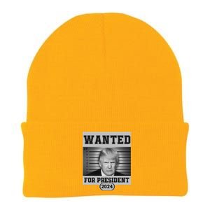 Donald Trump Wanted For President 2024 President Trump Mugshot Knit Cap Winter Beanie