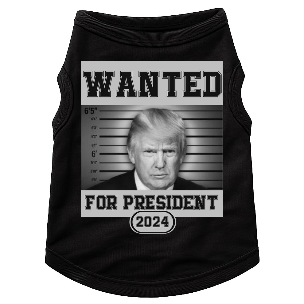 Donald Trump Wanted For President 2024 President Trump Mugshot Doggie Tank