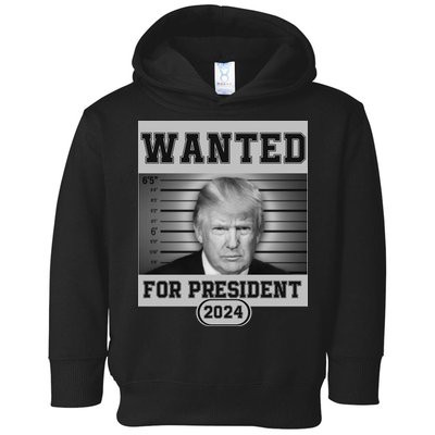 Donald Trump Wanted For President 2024 President Trump Mugshot Toddler Hoodie