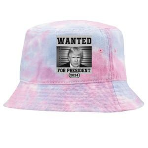 Donald Trump Wanted For President 2024 President Trump Mugshot Tie-Dyed Bucket Hat