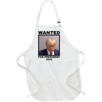 Trump wanted for President 2024 Trump Mugshot Full-Length Apron With Pockets